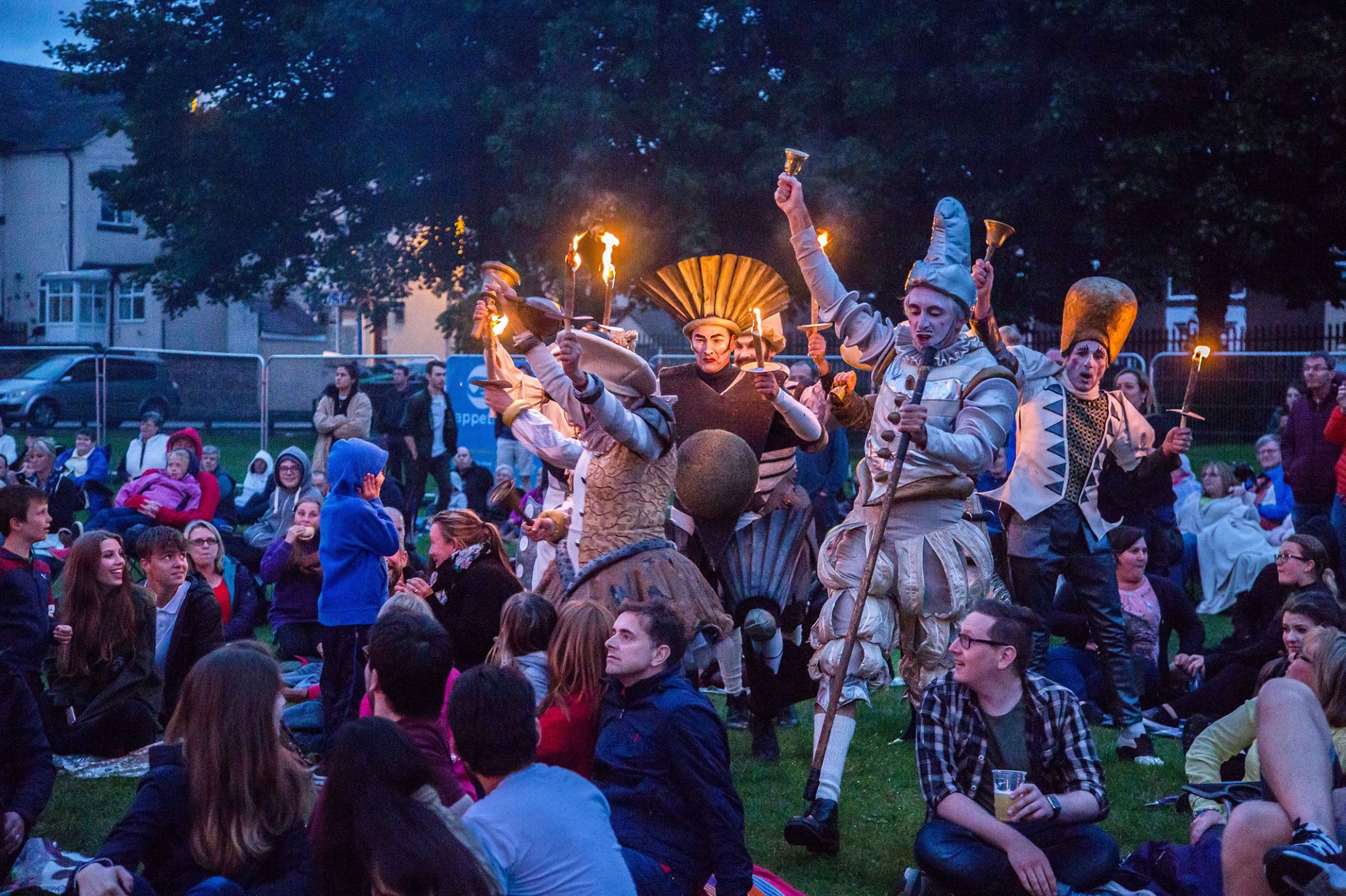 Artists and performers at outdoor festival in Stoke-on-Trent. PH Productions support with event management, infrastructure, lighting and sound.